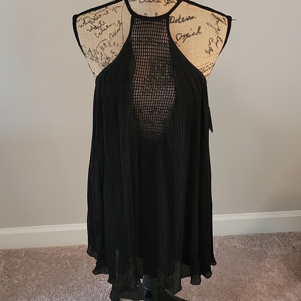 NBD Pleated Black Dress